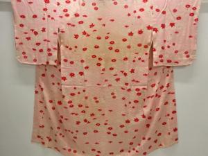 アンティーク　紋錦紗菊梅模様単衣長襦袢